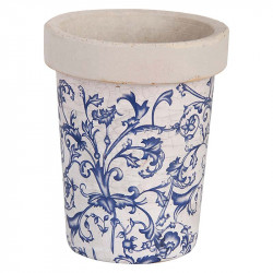 Kvetináč s modrou potlačou